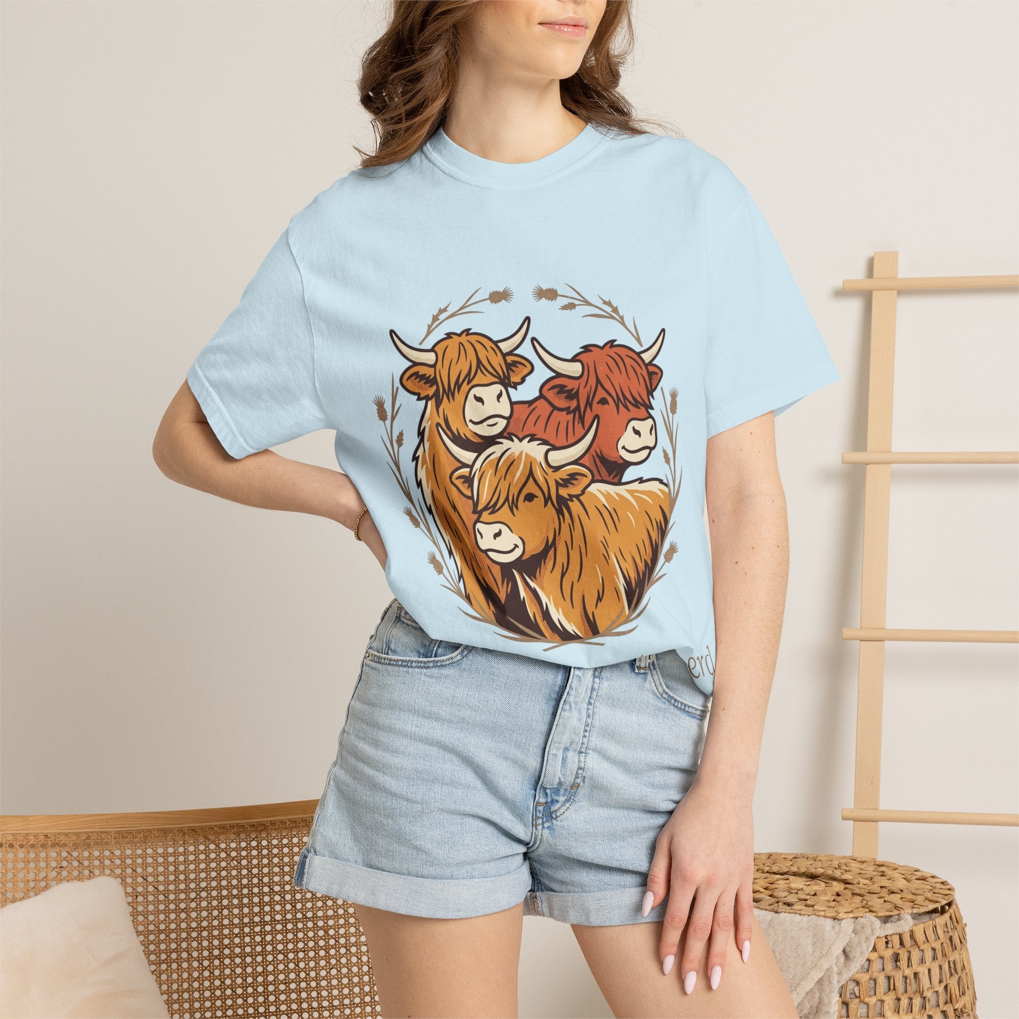 Gentle Herd T-Shirt Cozy Highland Cow Graphic Tee