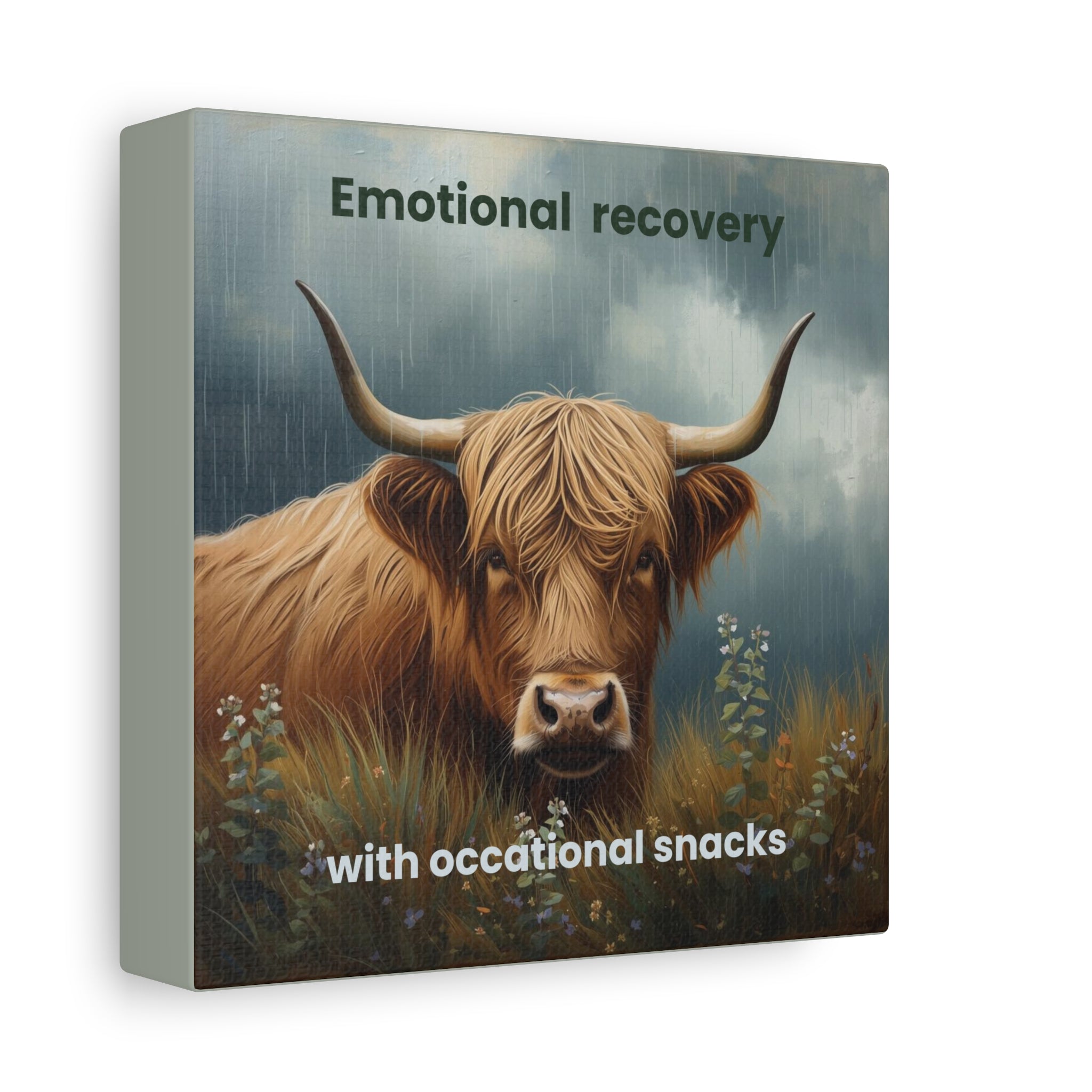 Weather Forecast Wall Art Highland Cow Cozy Printable | Emotional Support Decor