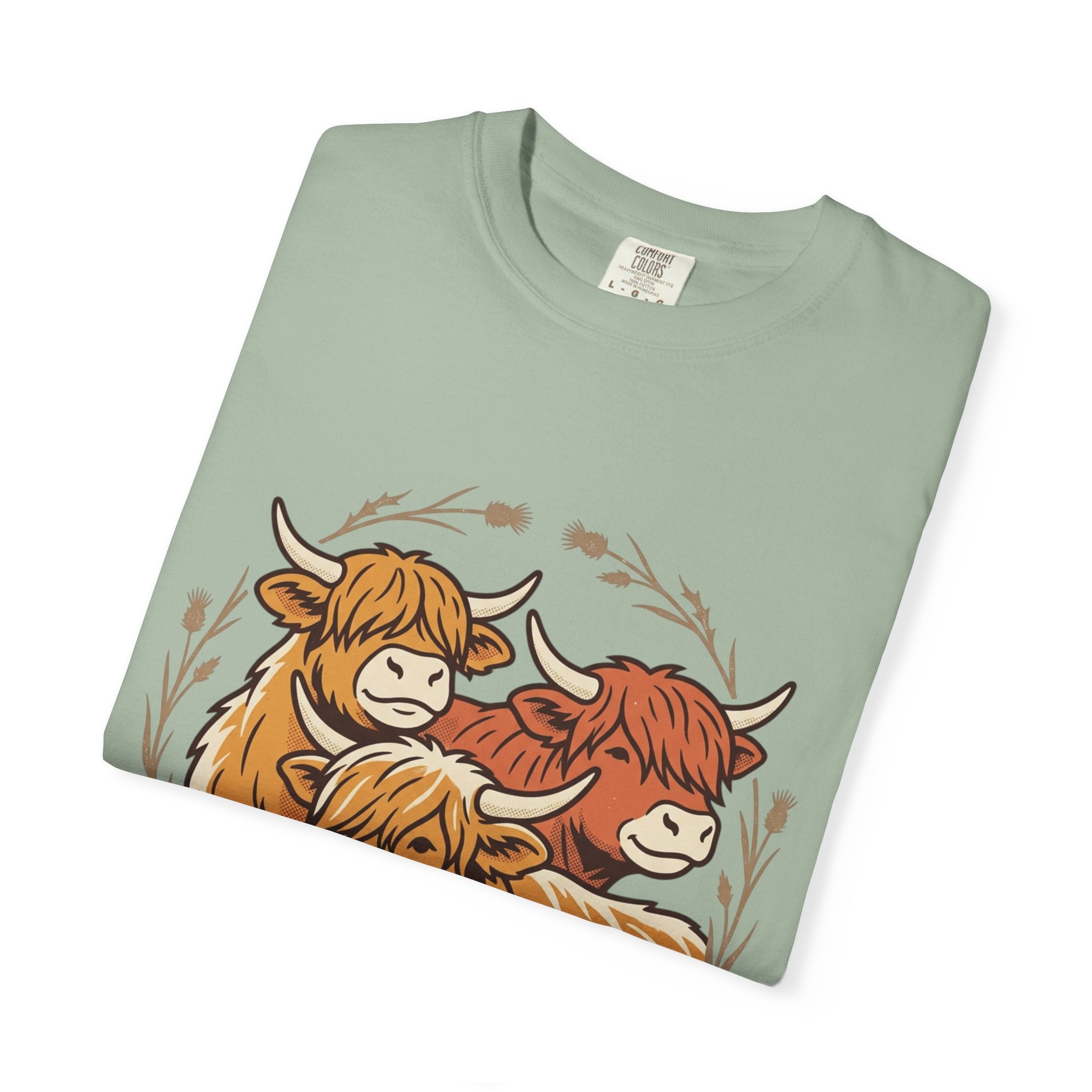 Gentle Herd T-Shirt Cozy Highland Cow Graphic Tee
