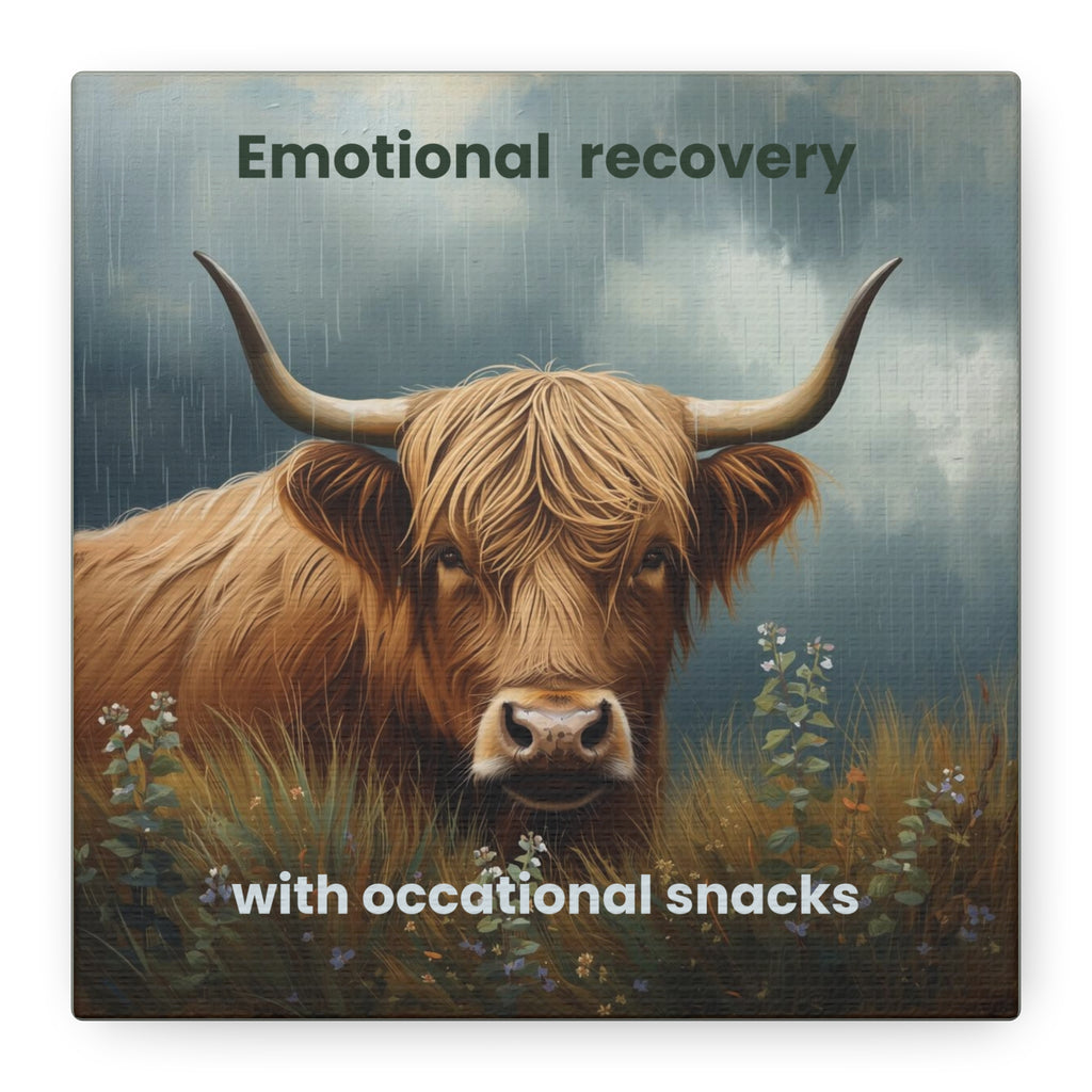 Weather Forecast Wall Art Highland Cow Cozy Printable | Emotional Support Decor