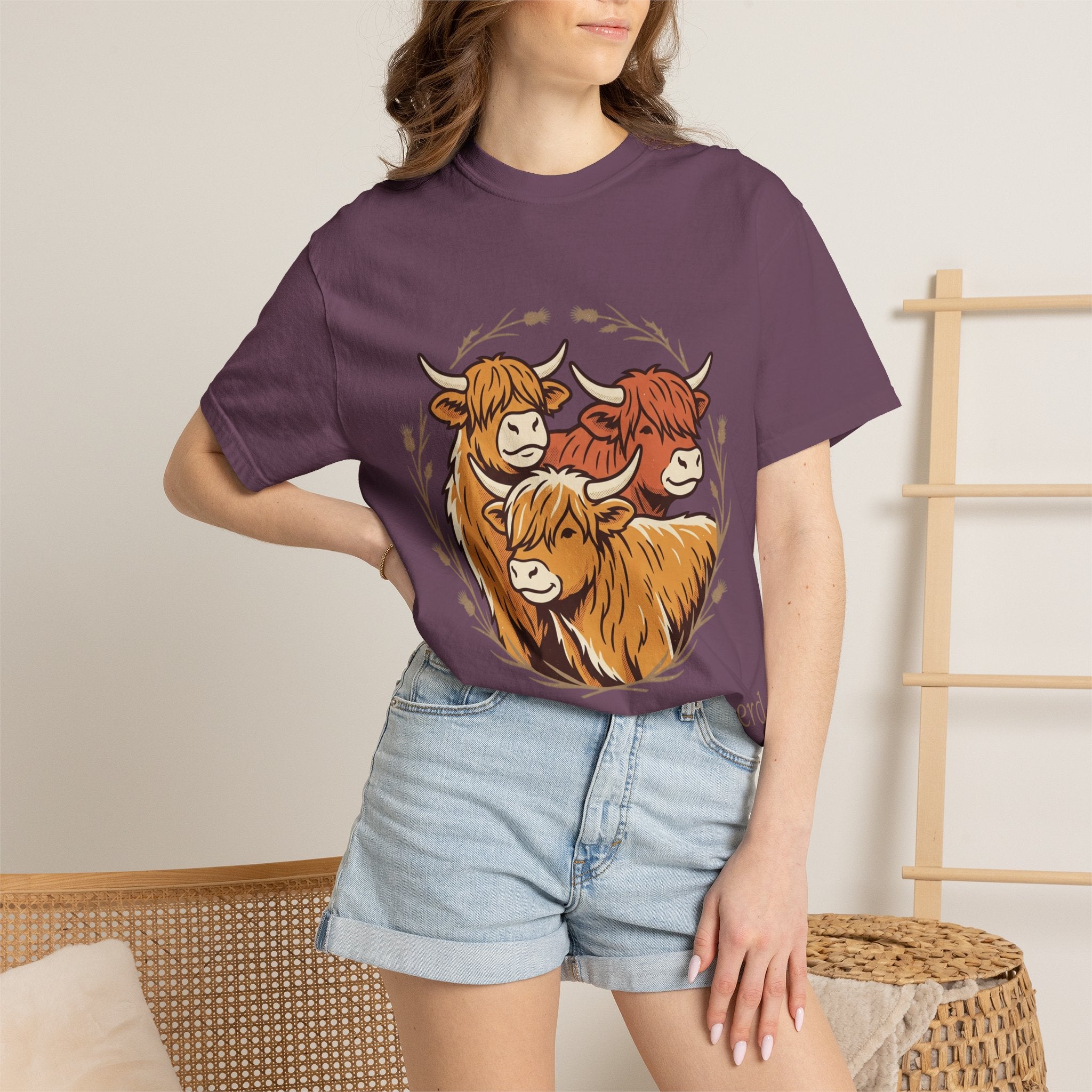 Gentle Herd T-Shirt Cozy Highland Cow Graphic Tee