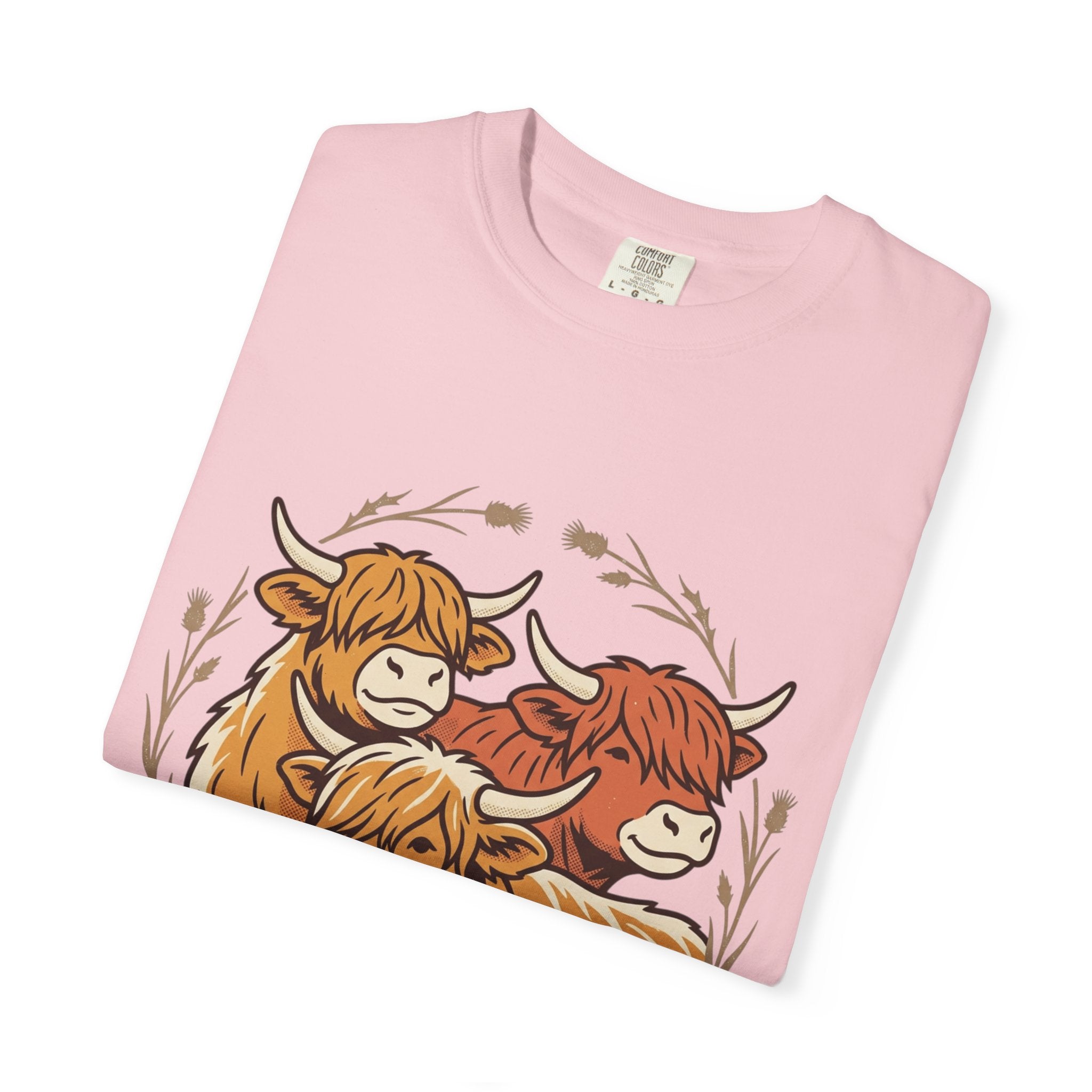 Gentle Herd T-Shirt Cozy Highland Cow Graphic Tee