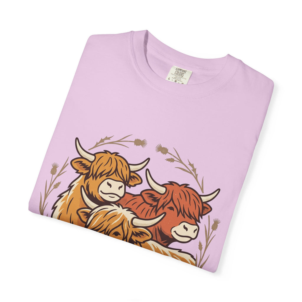 Gentle Herd T-Shirt Cozy Highland Cow Graphic Tee