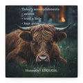 Low Energy Day Print Cozy Highland Cow Wall Art for Gentle Living