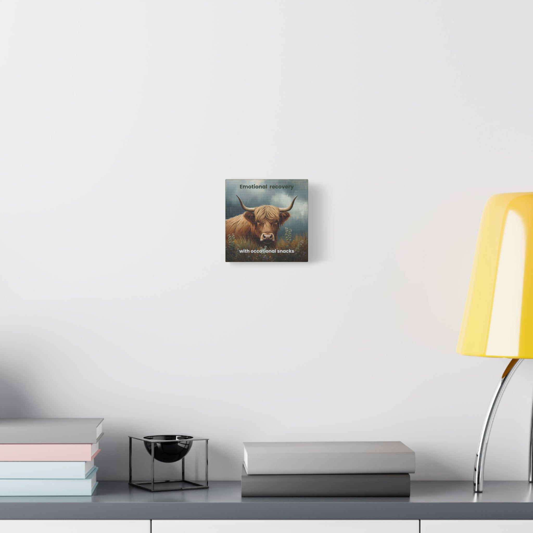Weather Forecast Wall Art Highland Cow Cozy Printable | Emotional Support Decor