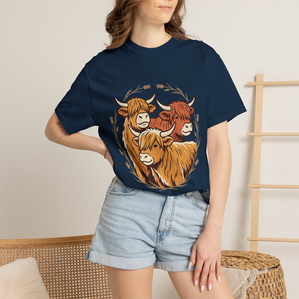 Gentle Herd T-Shirt Cozy Highland Cow Graphic Tee