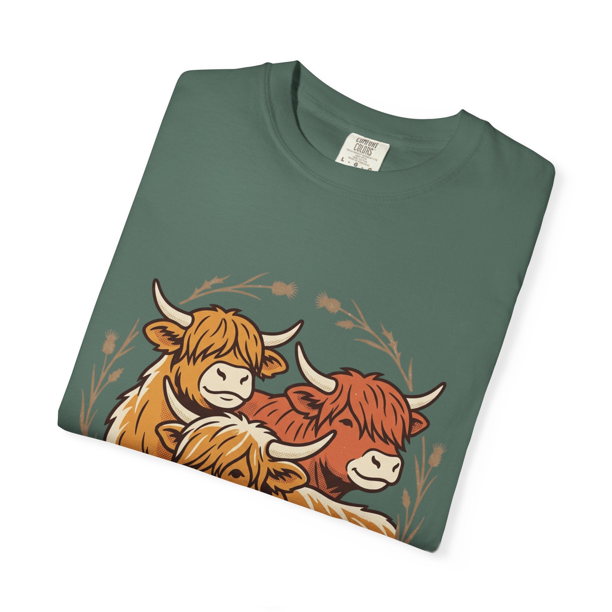 Gentle Herd T-Shirt Cozy Highland Cow Graphic Tee