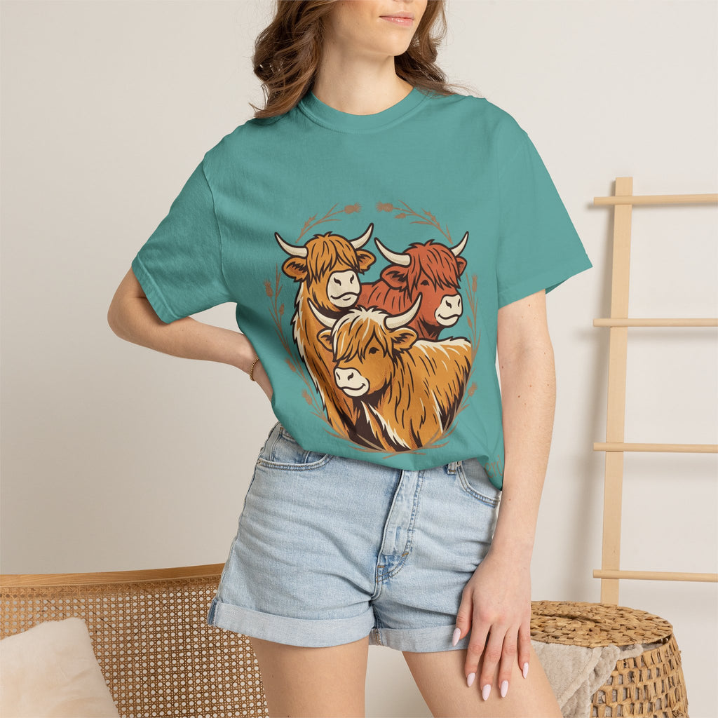 Gentle Herd T-Shirt Cozy Highland Cow Graphic Tee