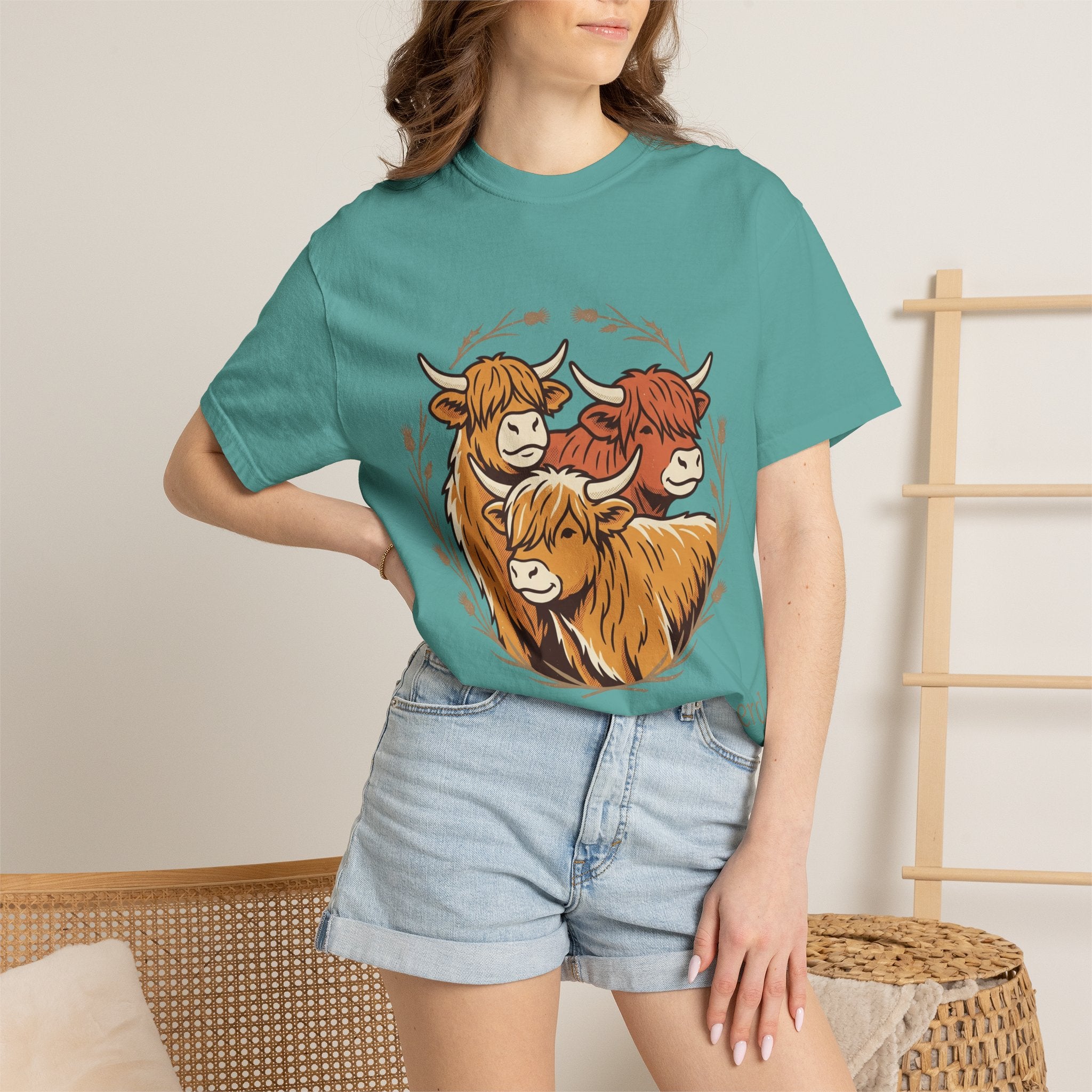 Gentle Herd T-Shirt Cozy Highland Cow Graphic Tee