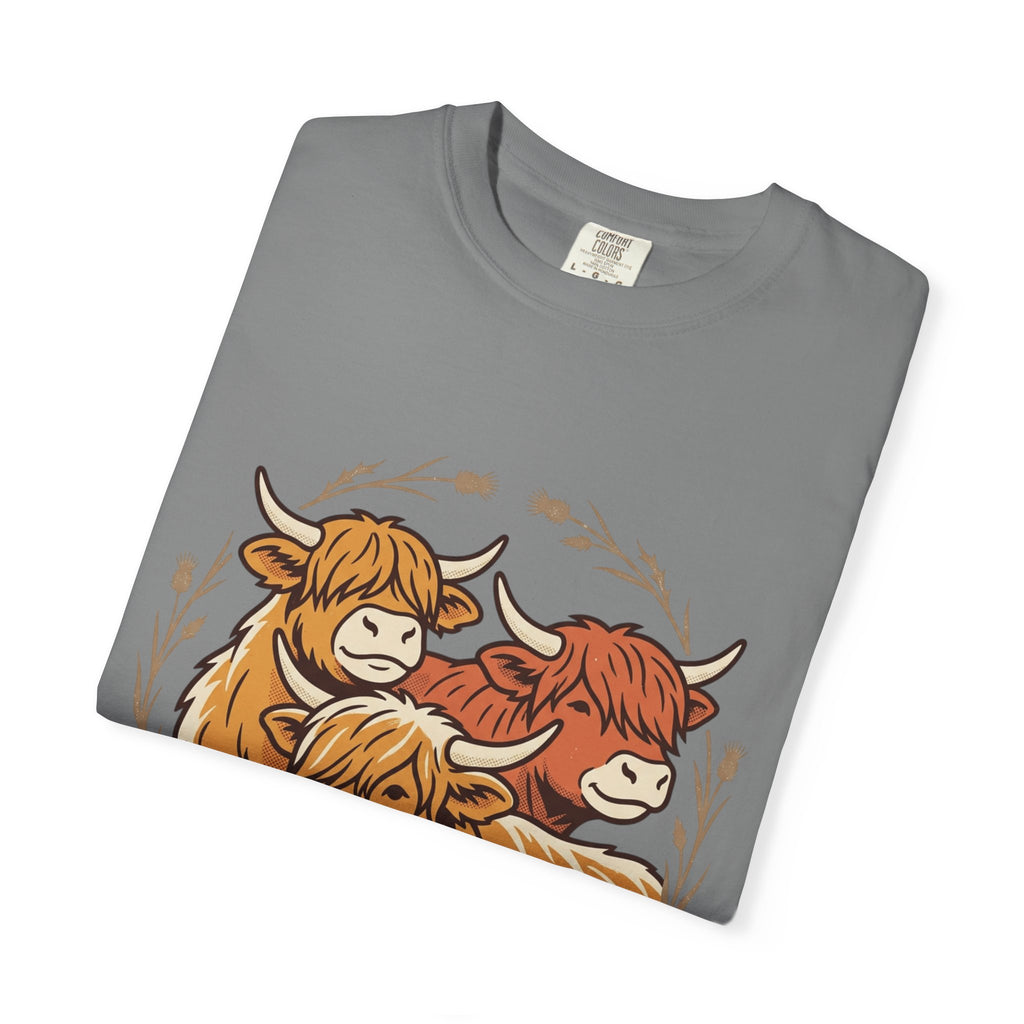 Gentle Herd T-Shirt Cozy Highland Cow Graphic Tee