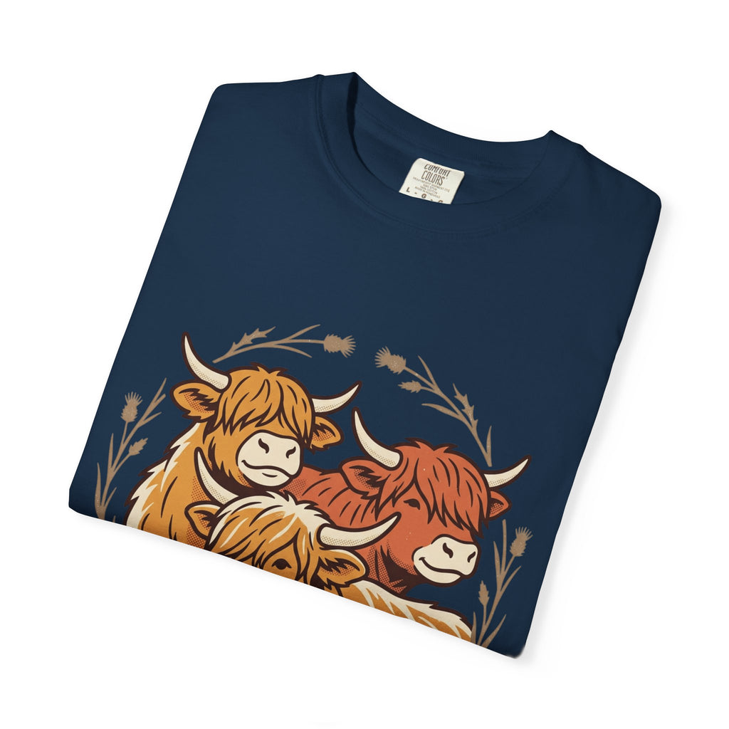 Gentle Herd T-Shirt Cozy Highland Cow Graphic Tee