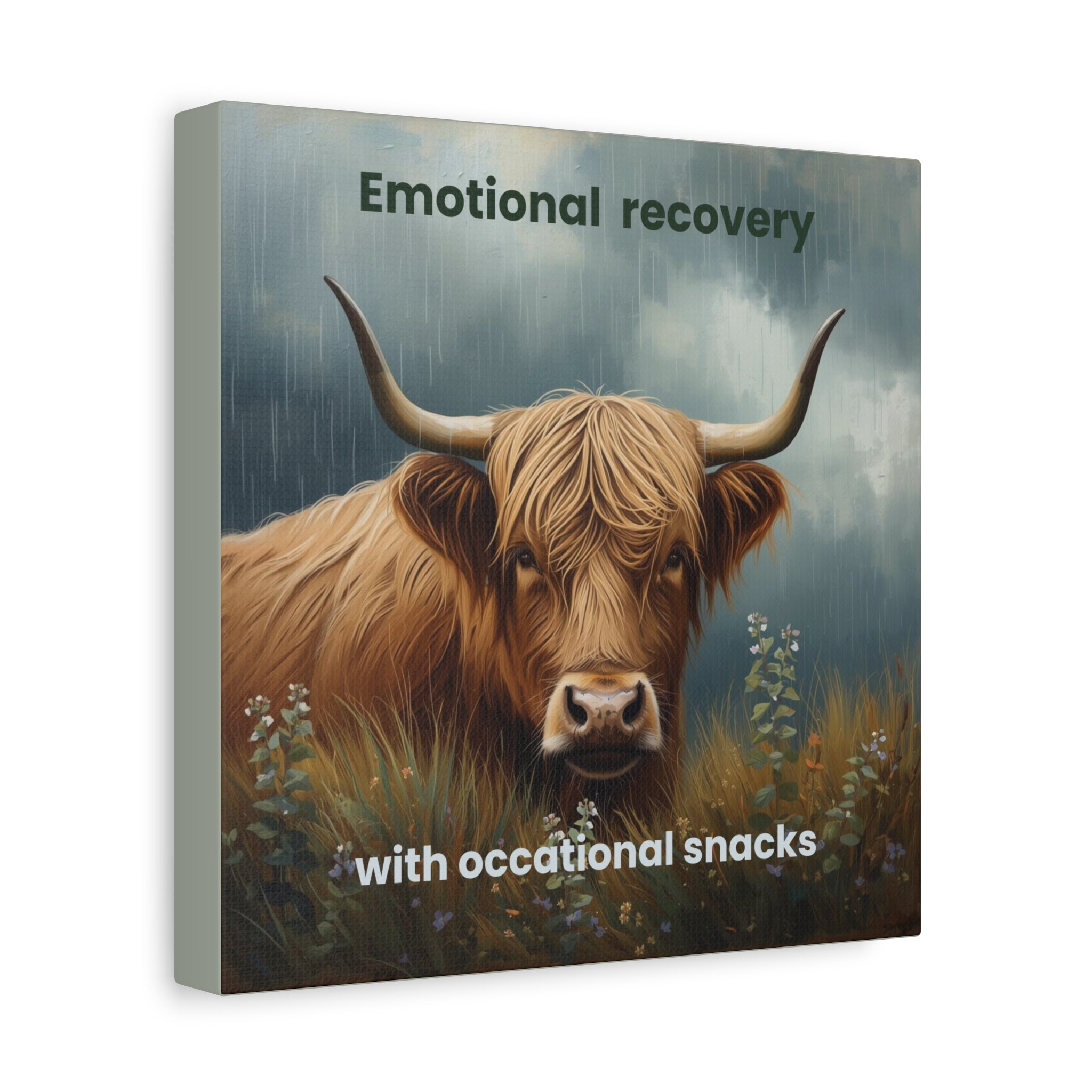Weather Forecast Wall Art Highland Cow Cozy Printable | Emotional Support Decor