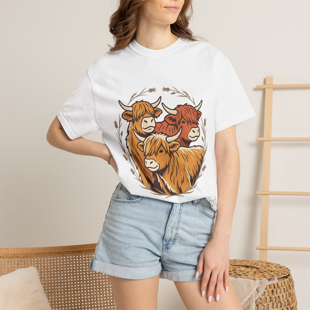 Gentle Herd T-Shirt Cozy Highland Cow Graphic Tee