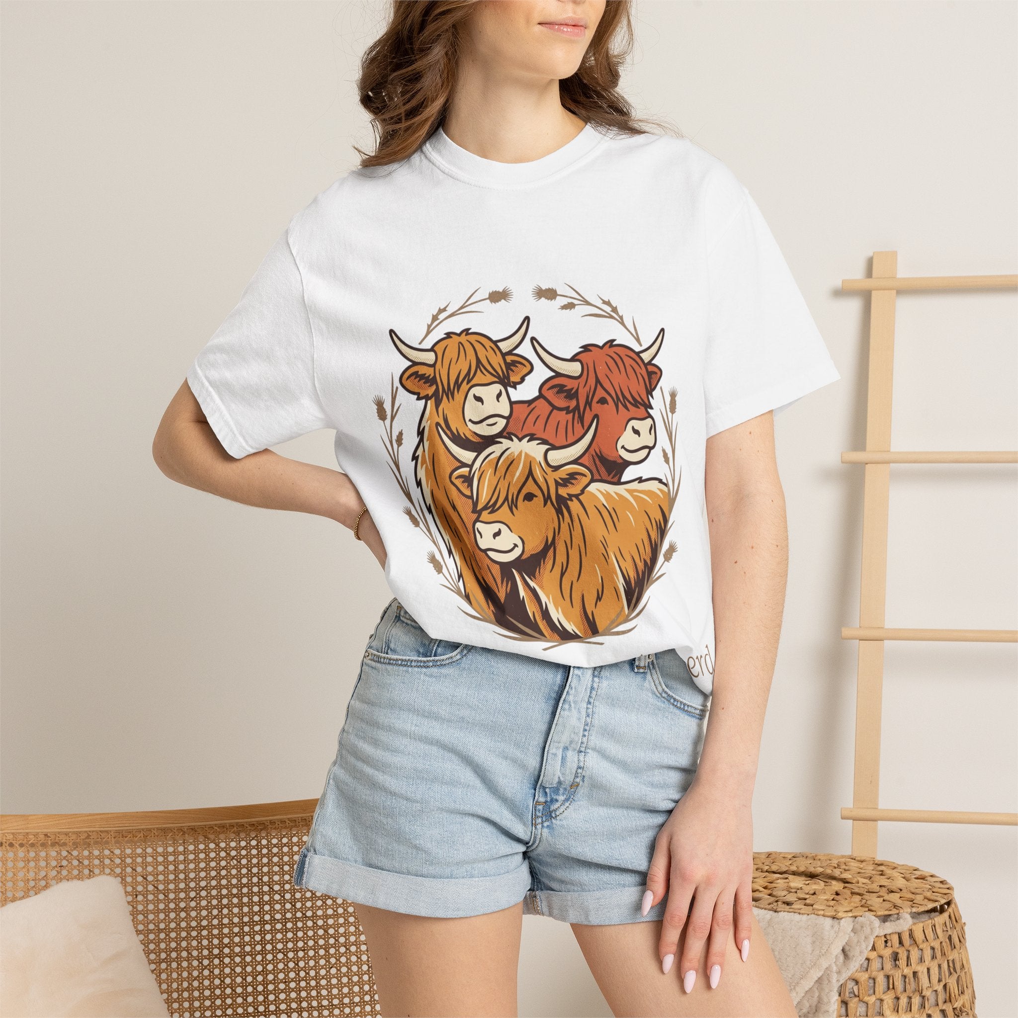 Gentle Herd T-Shirt Cozy Highland Cow Graphic Tee