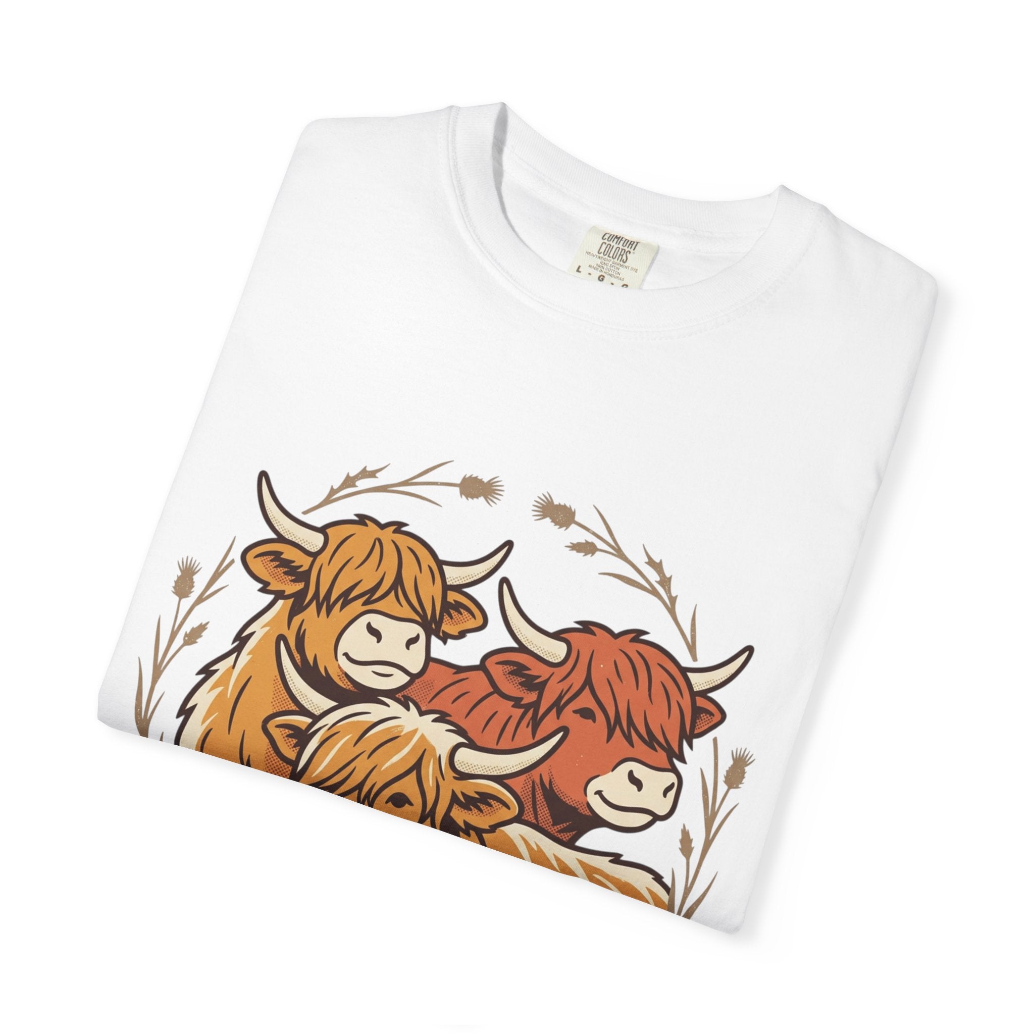 Gentle Herd T-Shirt Cozy Highland Cow Graphic Tee