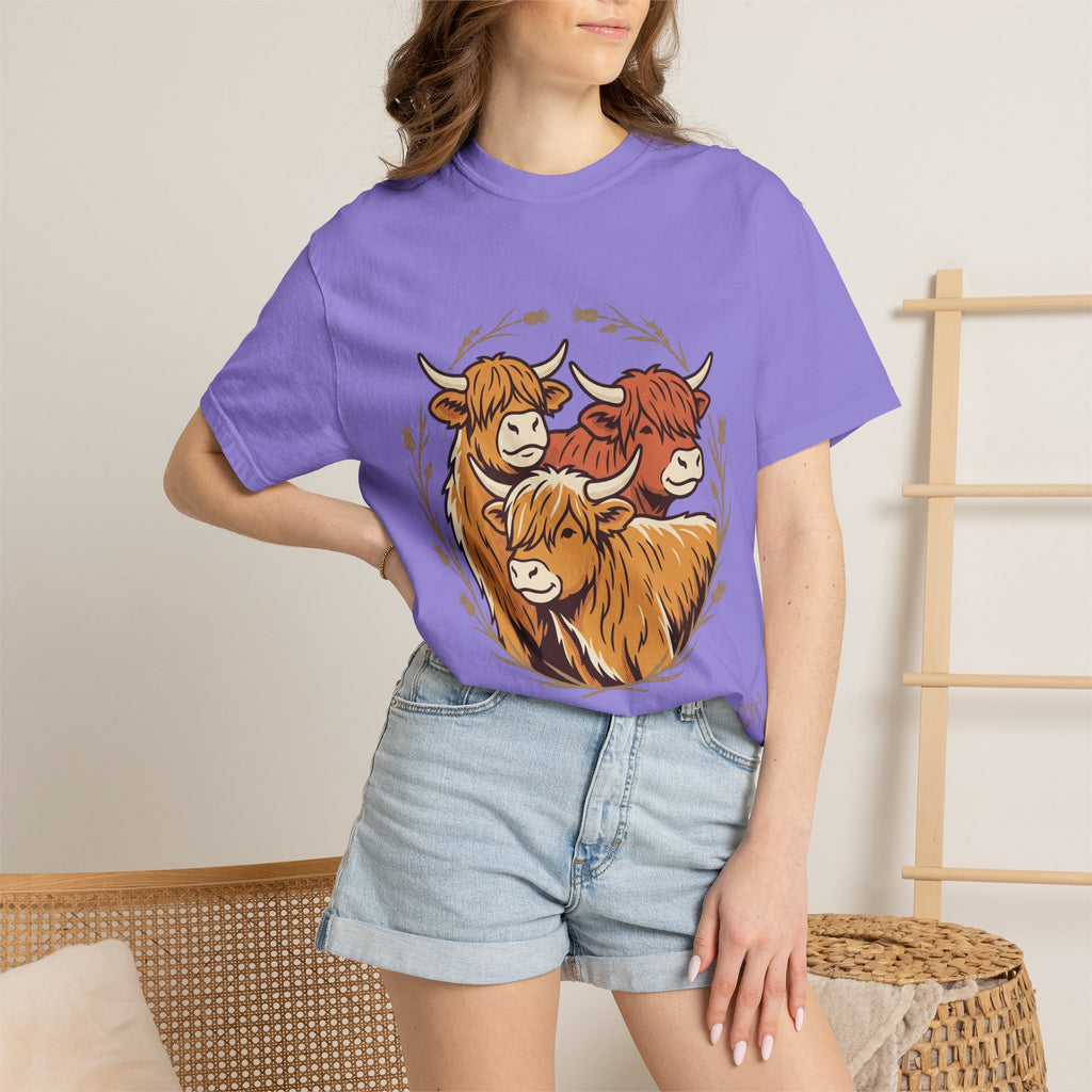 Gentle Herd T-Shirt Cozy Highland Cow Graphic Tee