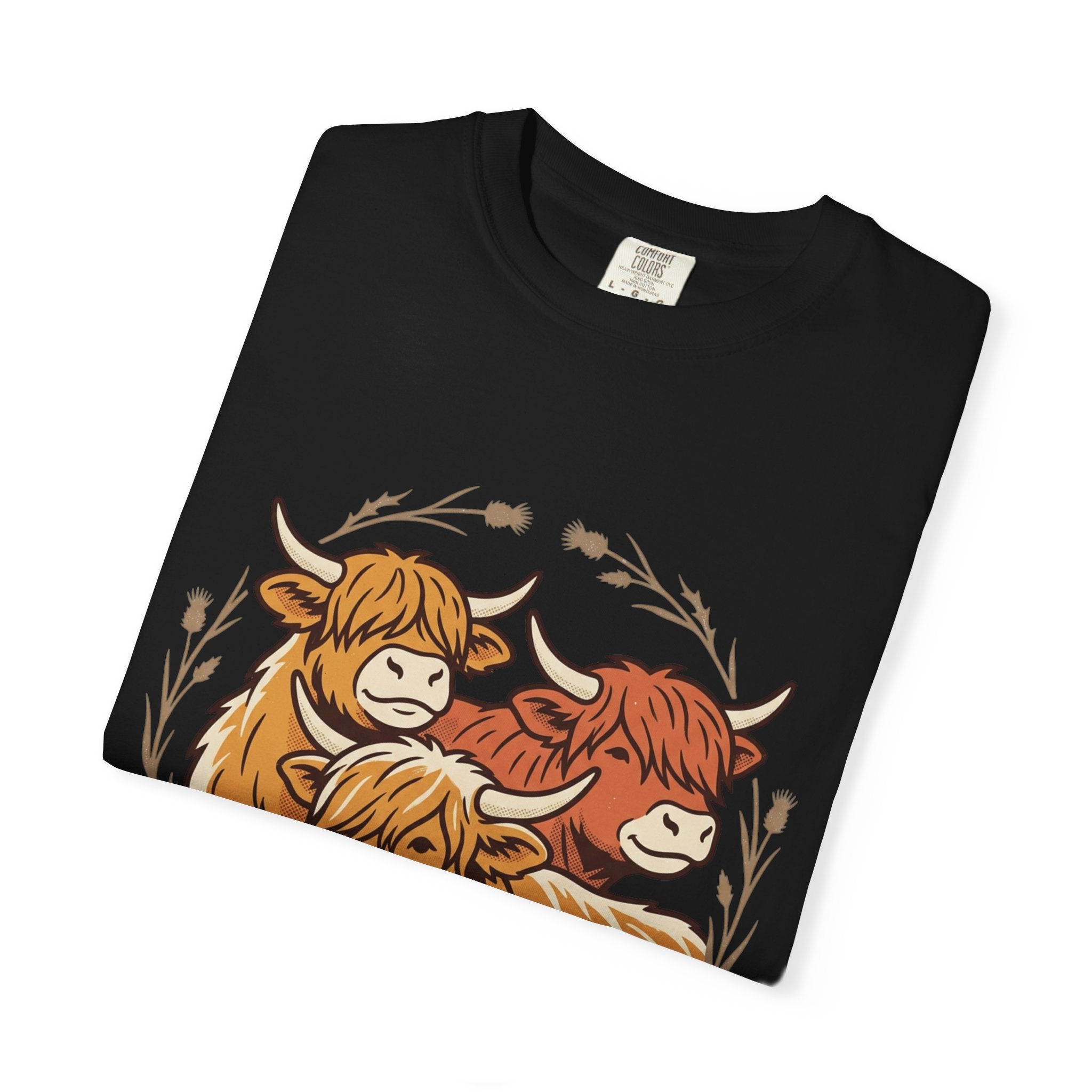 Gentle Herd T-Shirt Cozy Highland Cow Graphic Tee