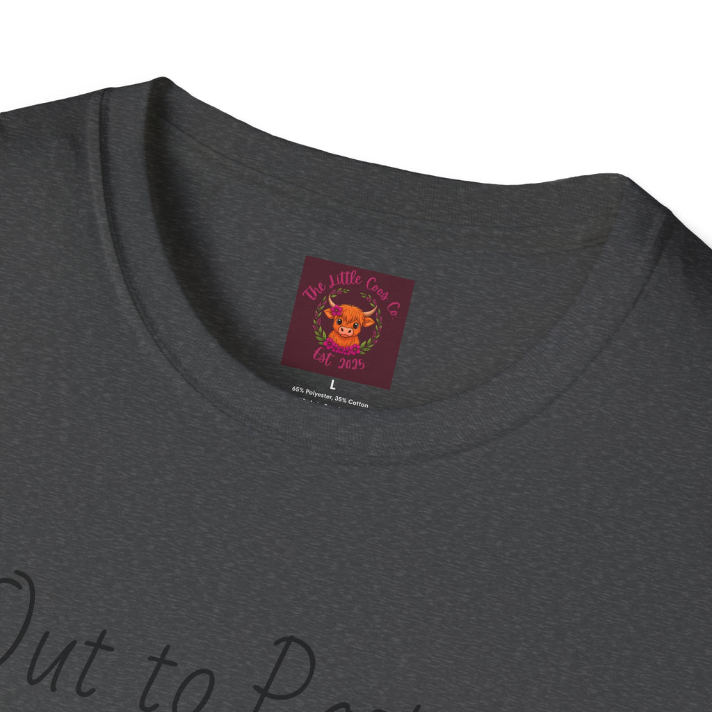 Out to Pasture T-Shirt Minimal Highland Cow Cozy Graphic Tee