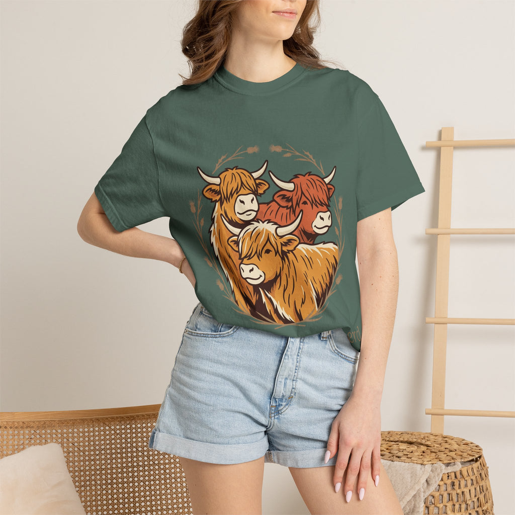 Gentle Herd T-Shirt Cozy Highland Cow Graphic Tee