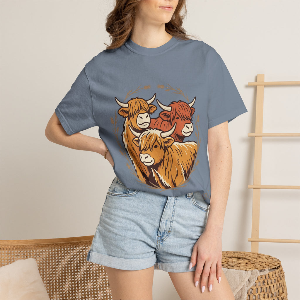 Gentle Herd T-Shirt Cozy Highland Cow Graphic Tee