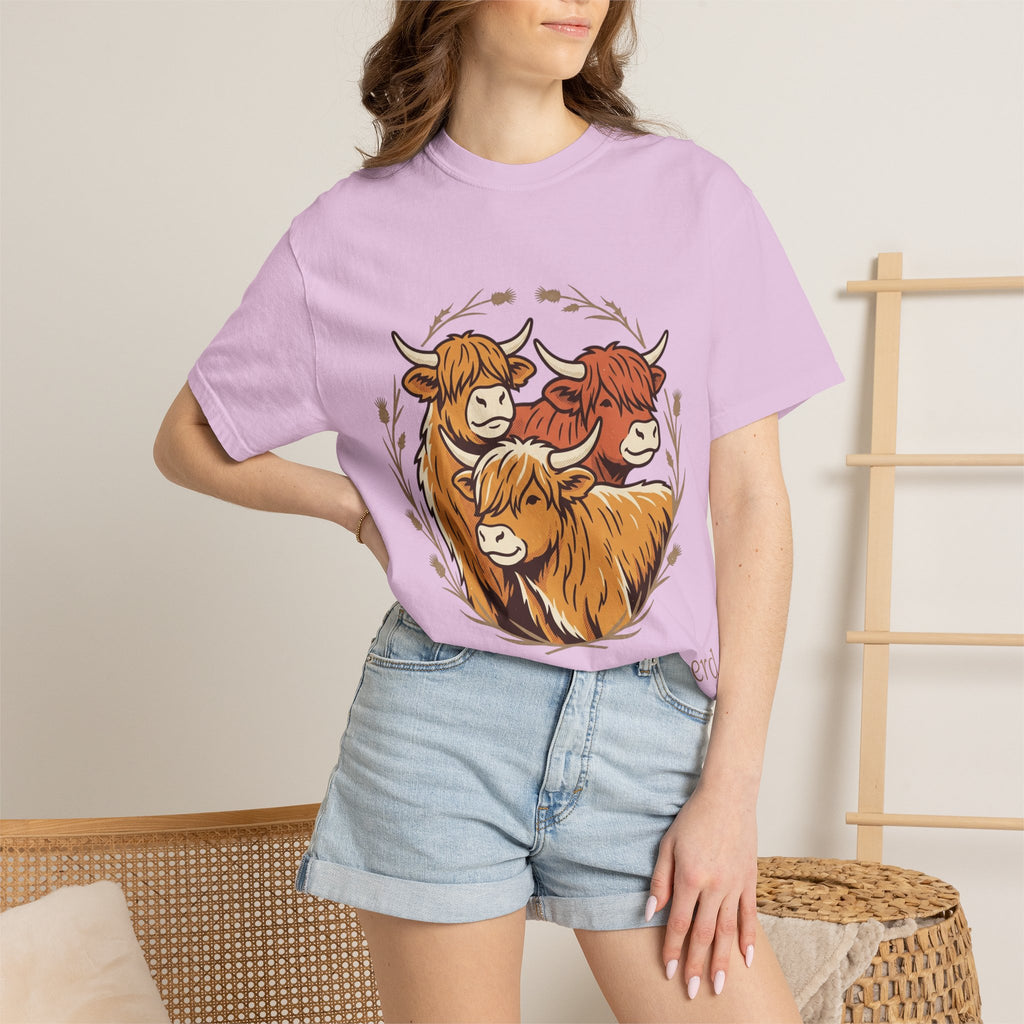 Gentle Herd T-Shirt Cozy Highland Cow Graphic Tee
