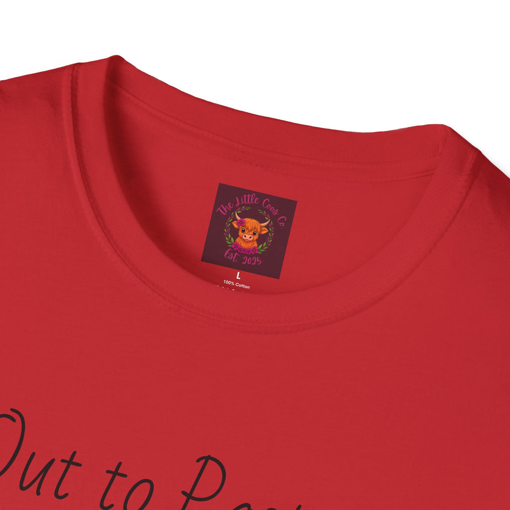 Out to Pasture T-Shirt Minimal Highland Cow Cozy Graphic Tee