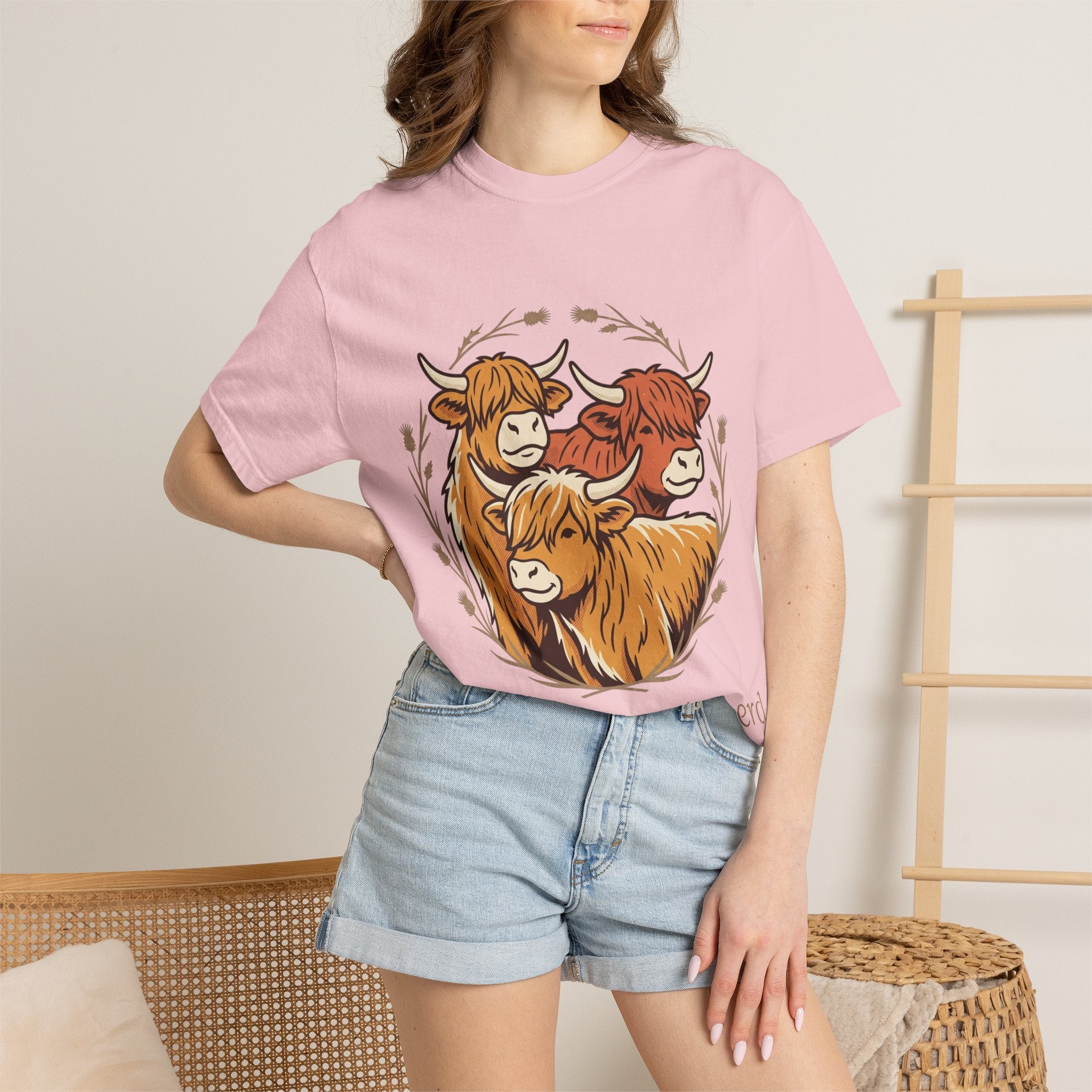 Gentle Herd T-Shirt Cozy Highland Cow Graphic Tee
