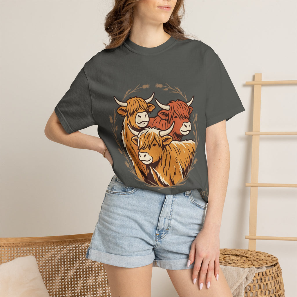 Gentle Herd T-Shirt Cozy Highland Cow Graphic Tee